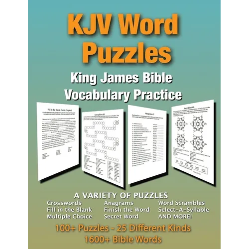 KJV Word Puzzles: King James Bible Vocabulary Practice - Paperback