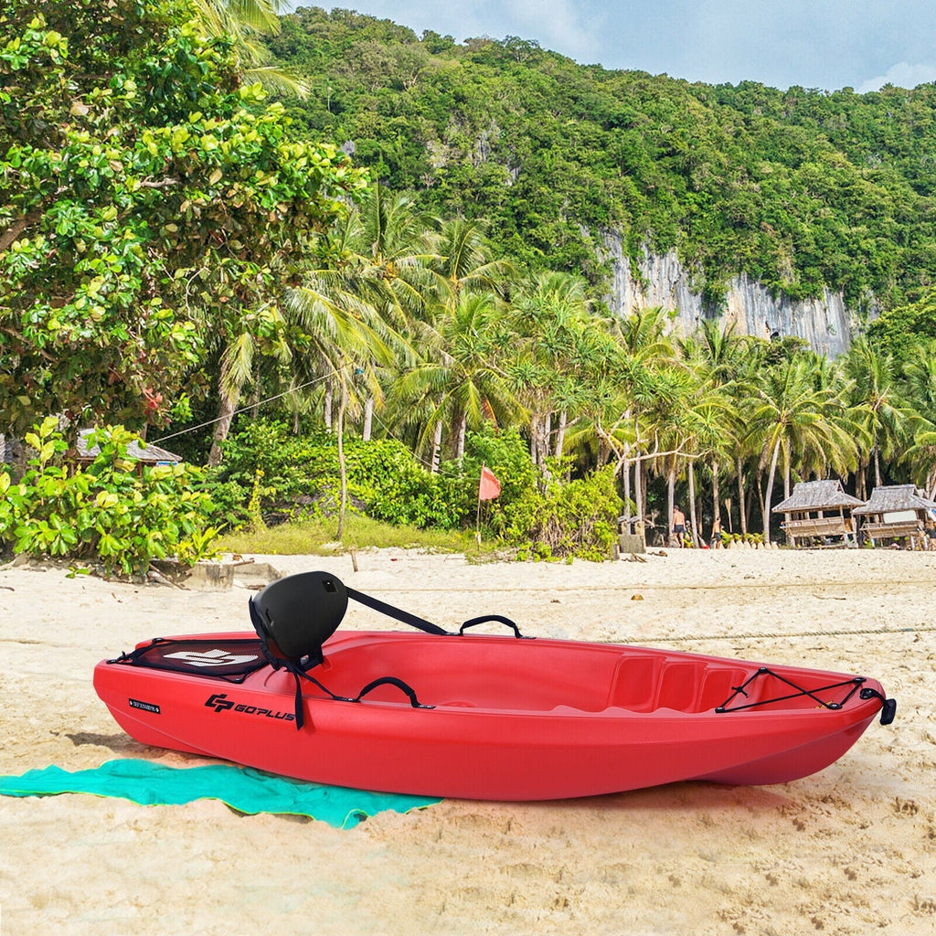 6 Feet Youth Kids Kayak with Bonus Paddle and Folding Backrest for Kid Over 5