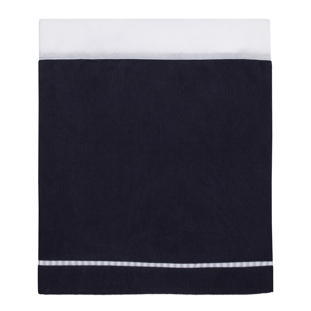 NoJo Team All Star Navy, Grey, and Light Blue, Football, Baseball, Soccer and Basketball, Fox, Raccoon and Hedgehog 4 Piece Nursery Crib Bedding Set - Comforter, 100% Cotton Fitted Crib Sheet, Crib Skirt and Storage Tote