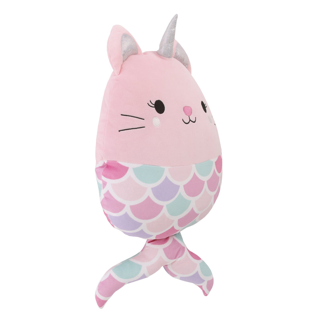 Mermaid Kitty Unicorn Pink, Aqua, and Lavender Squishy Toddler Pillow