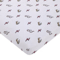 Harry Potter White, Red, and Gold Lightning Bolt, Golden Snitch and Glasses Nursery Fitted Mini Crib Sheet