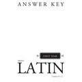 Henle Latin First Year Answer Key - Paperback