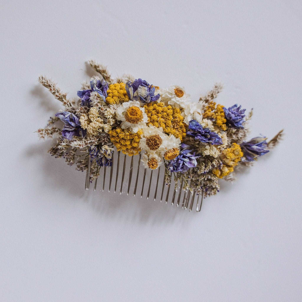 Dried Flower Bouquet with Eucalyptus, Yarrow and Lavender Dried Bridal bouquet