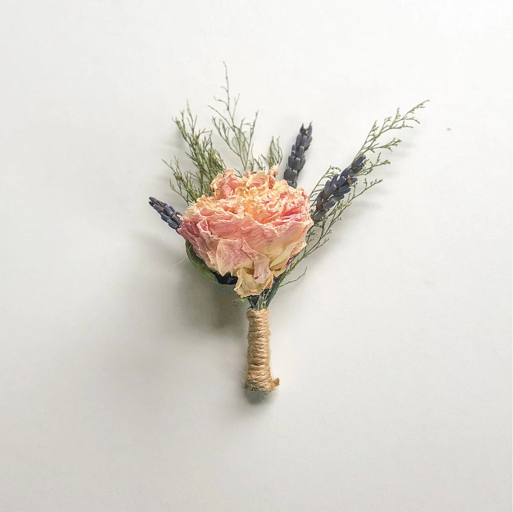 Dried Flower Bouquet with Ranunculus, Yarrow, Daisies & Baby’s Breath