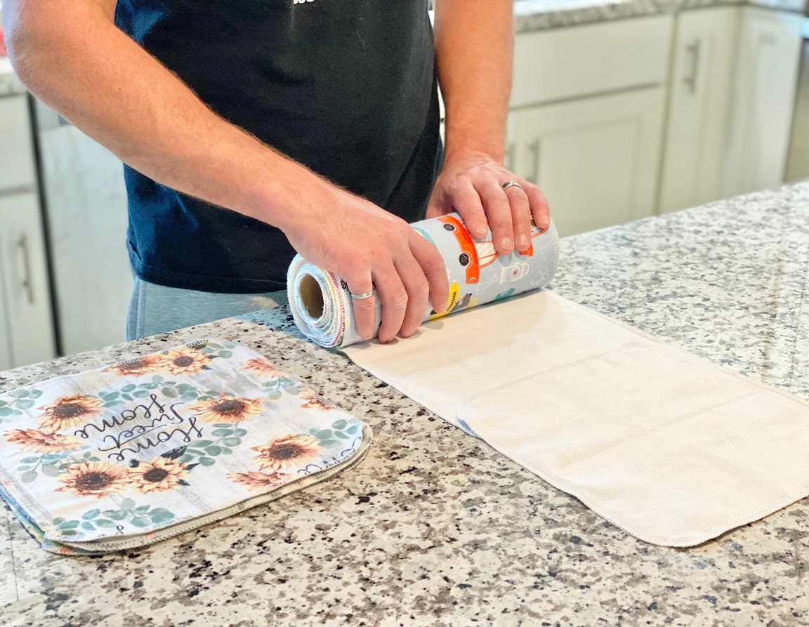 Reusable Paper Towels--Bluebirds