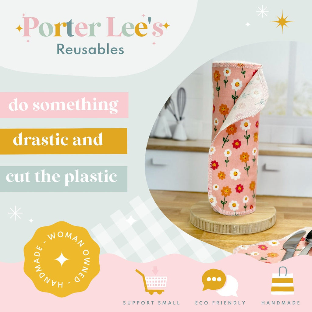 Reusable Paper Towels--Sweet Clayflower