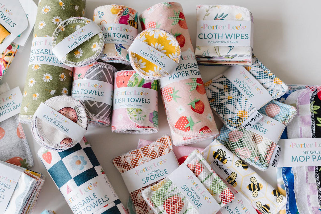 Reusable Paper Towels--Owl Things Floral