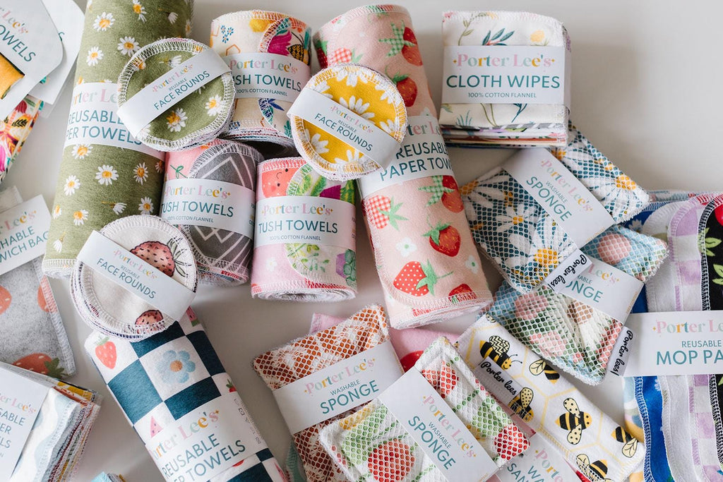 Reusable Paper Towels--Stamped Grove