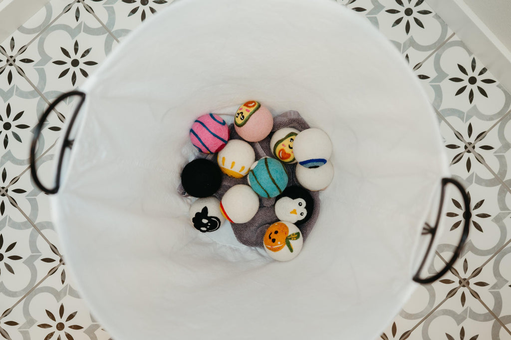 Organic Wool Dryer Balls--Blueberry Buddy