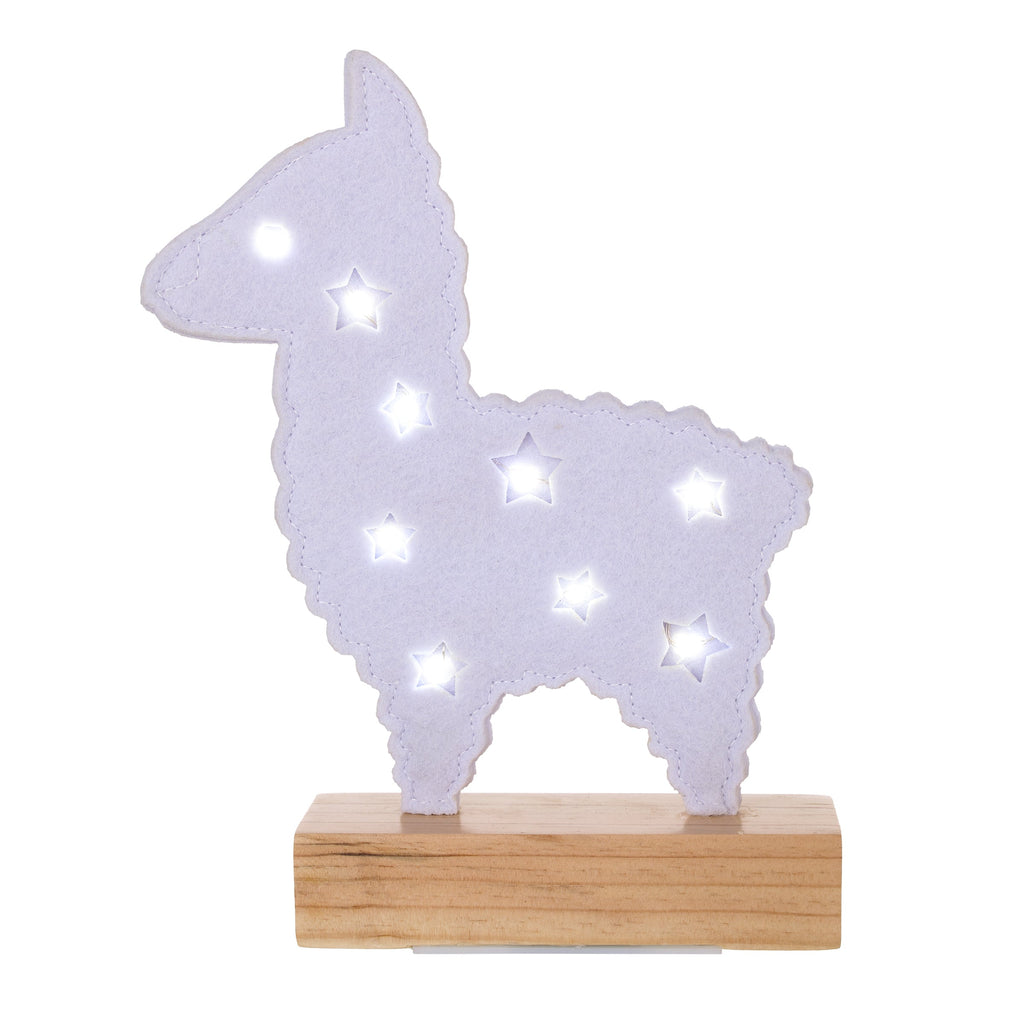 White Llama Lighted Nursery DÃ©cor