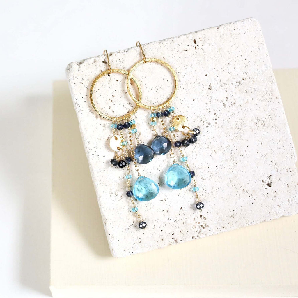 Rose Pink Gemstones Ammil Earrings