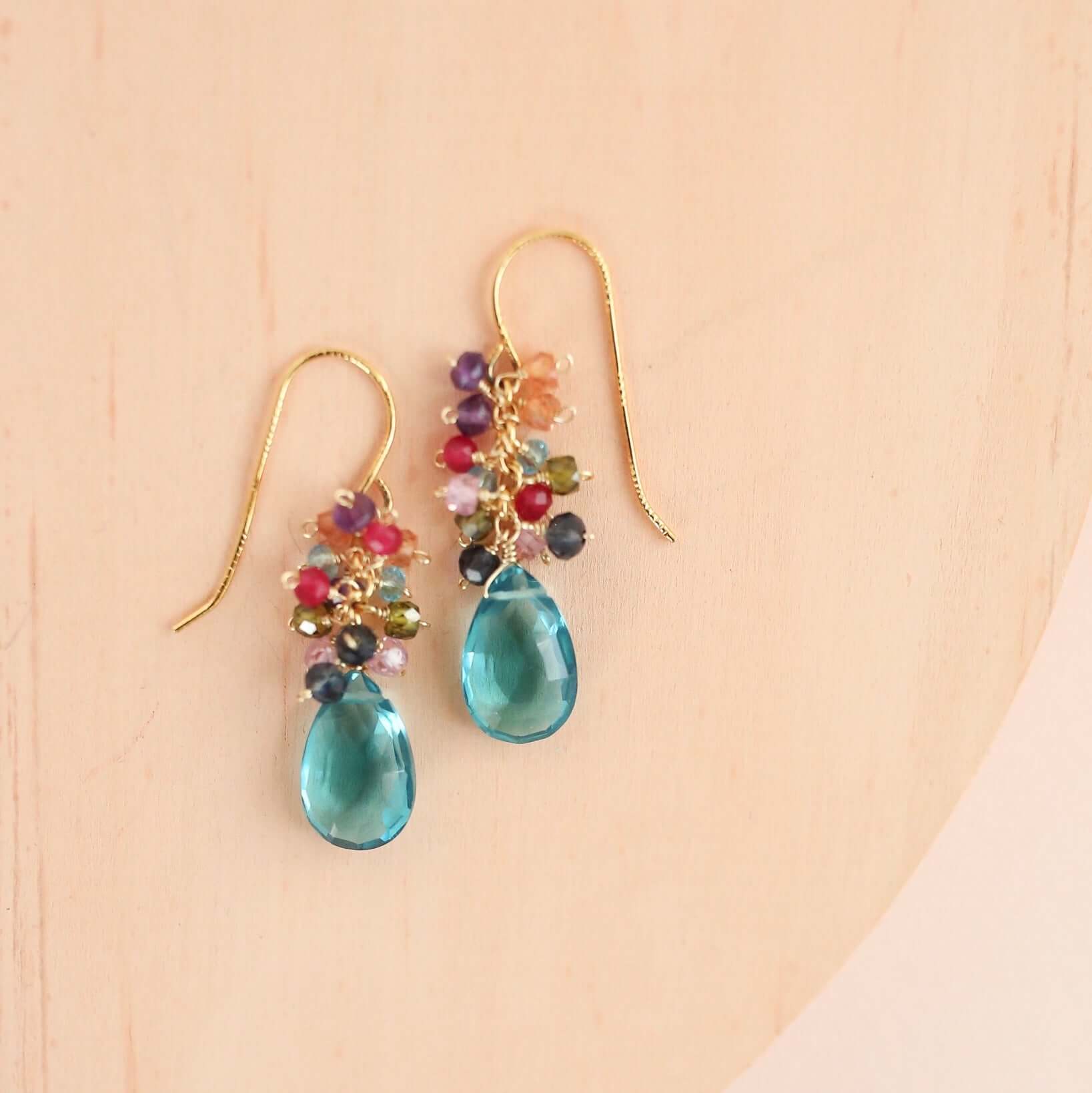 Peridot Quartz Bala Earrings