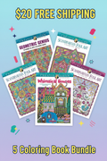Coloring Book Bundle – 5 Pack $20 Free Shipping