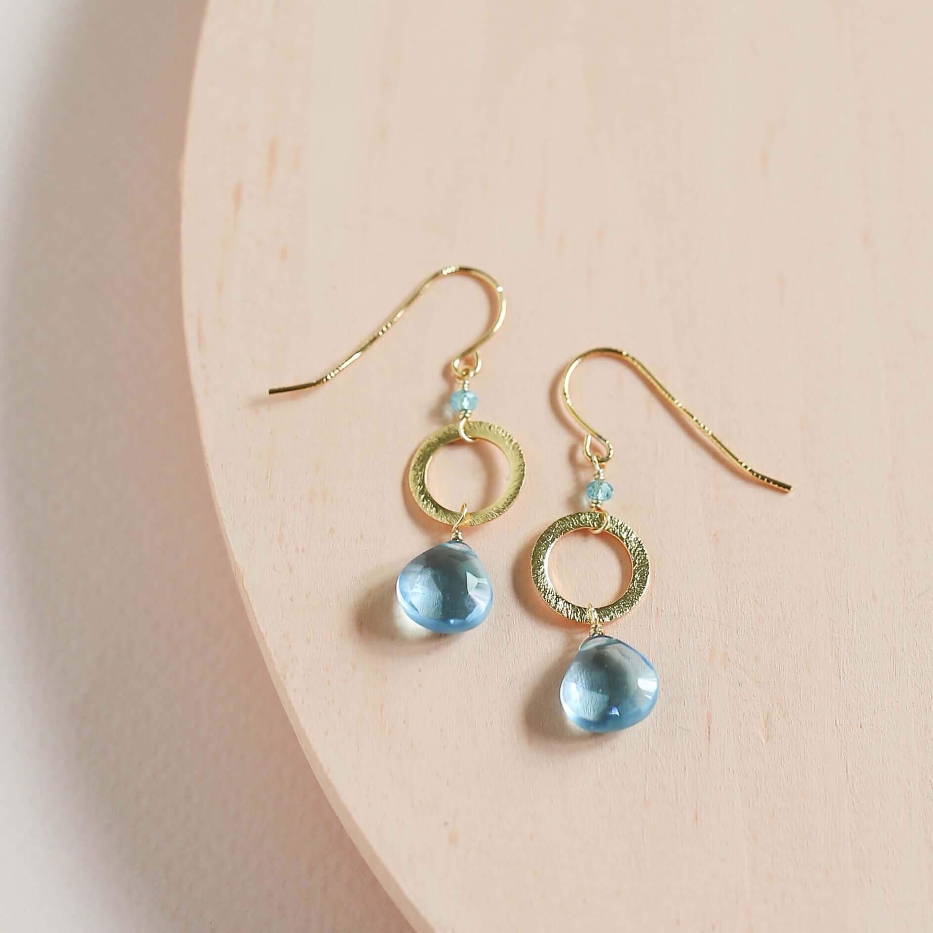 Aquamarine Quartz Silver Airie Earring