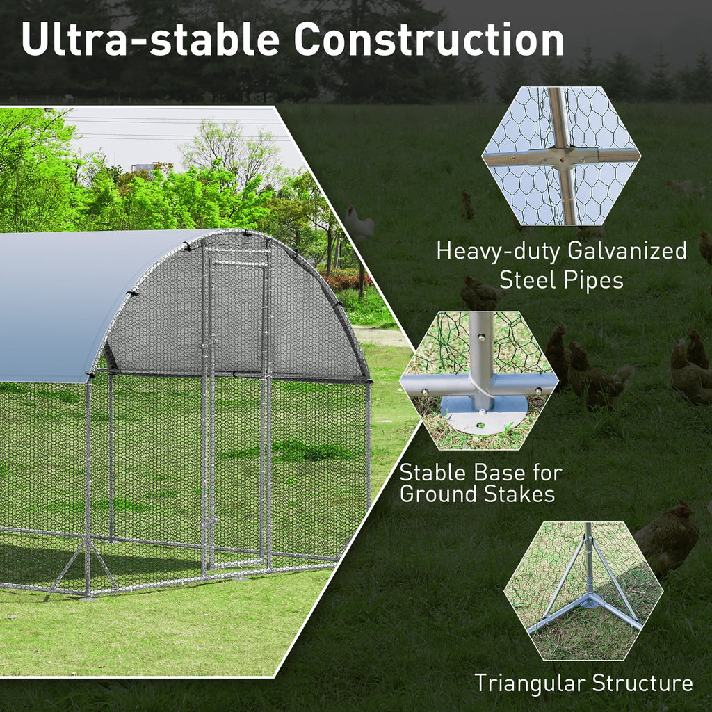 Large Metal Chicken Coop with Cover