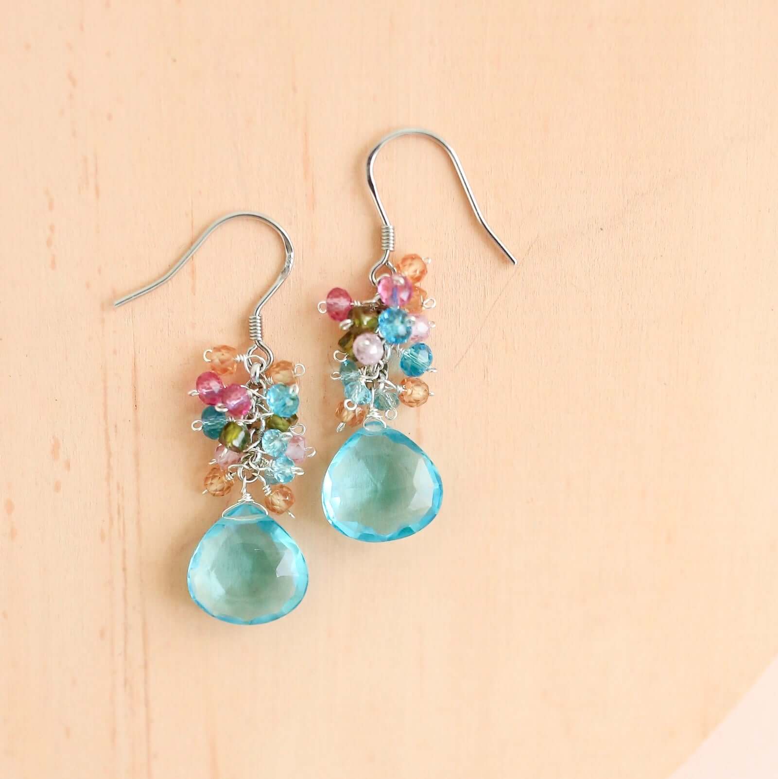 Peridot Quartz Bala Earrings