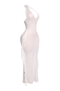 Fringe Detailed Halter Dress
