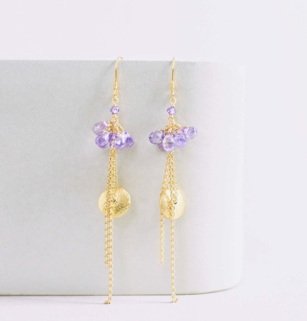 Amethyst En Pointe Earrings
