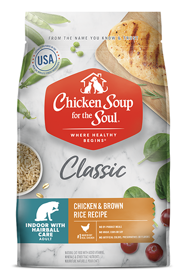 Chicken Soup Adult Chicken and Brown Rice Indoor Cat Hairball Control Food (4.5lb)