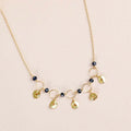Black Spinel Mini Chain Loop Necklace