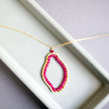 Ruby Quartz Freestyle Pendant Necklace