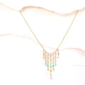 Pastel Rainbow Mini Fringe Necklace