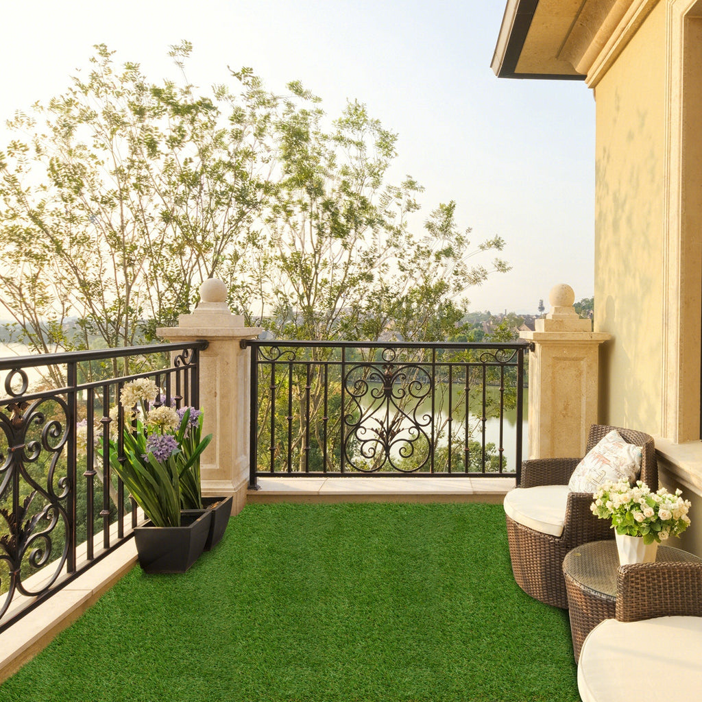 Indoor Outdoor Synthetic Turf Mat with Drainage Holes