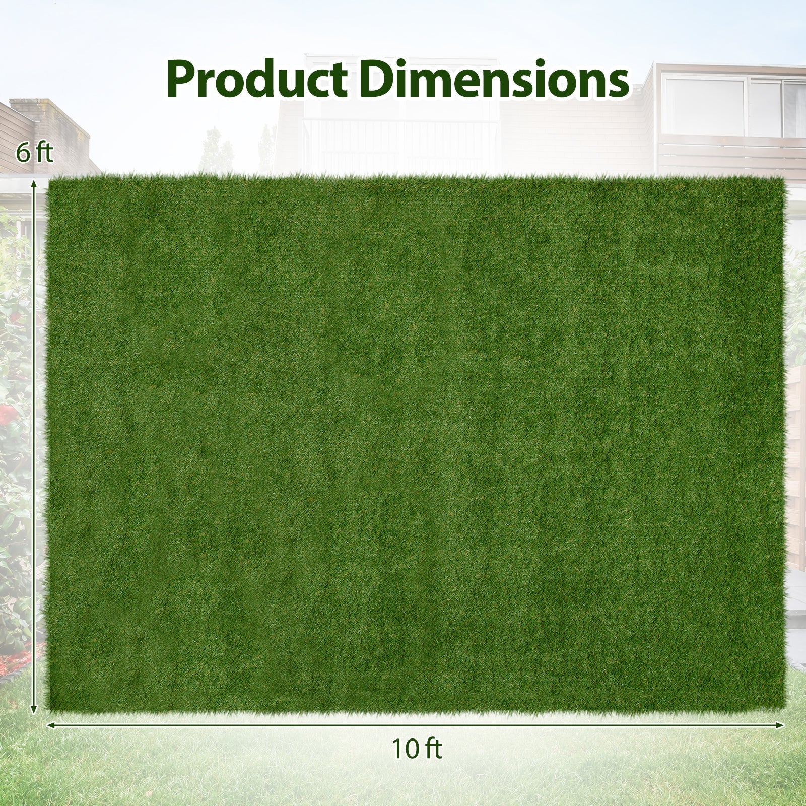 Indoor Outdoor Synthetic Turf Mat with Drainage Holes