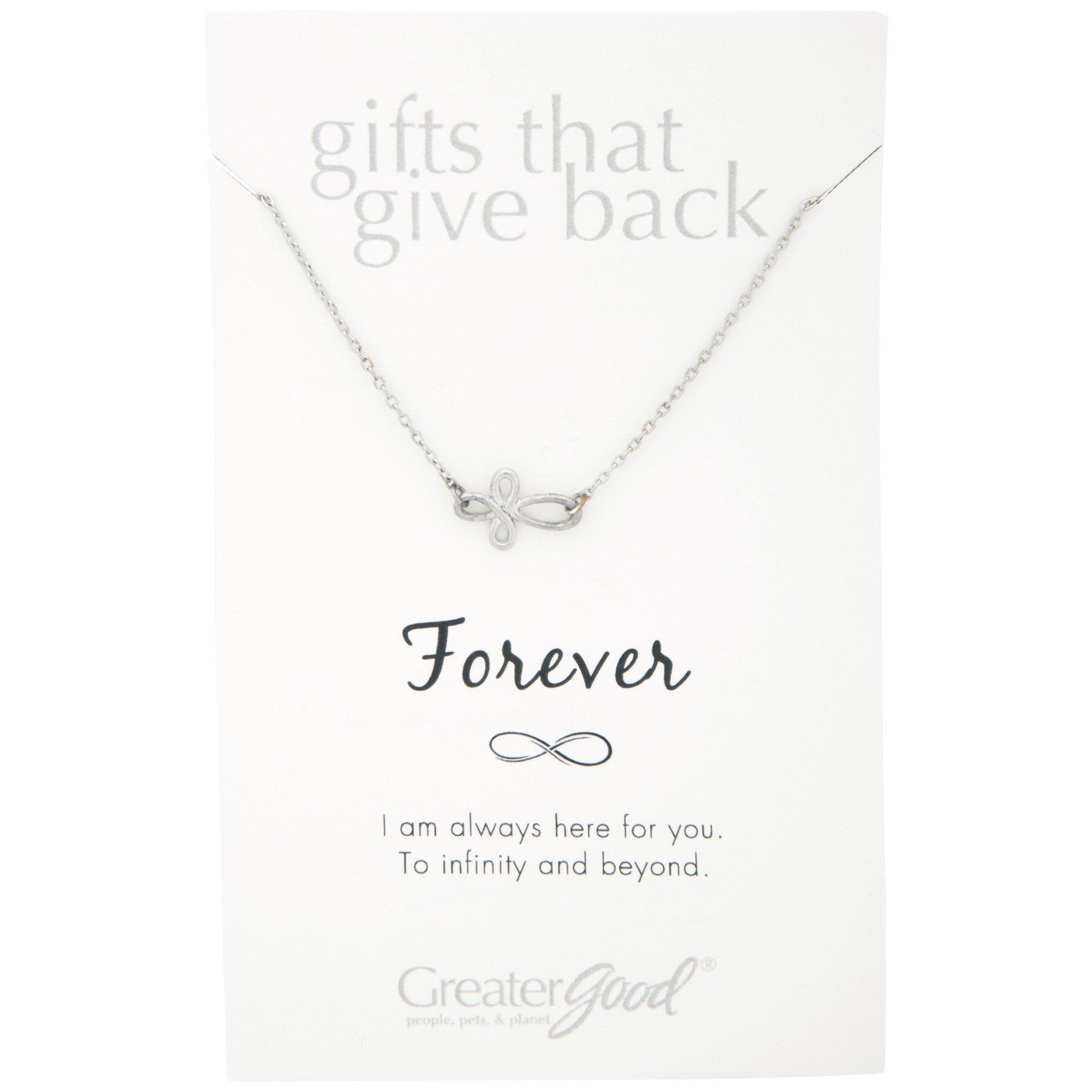 Infinite Strength of Love Pewter Necklace