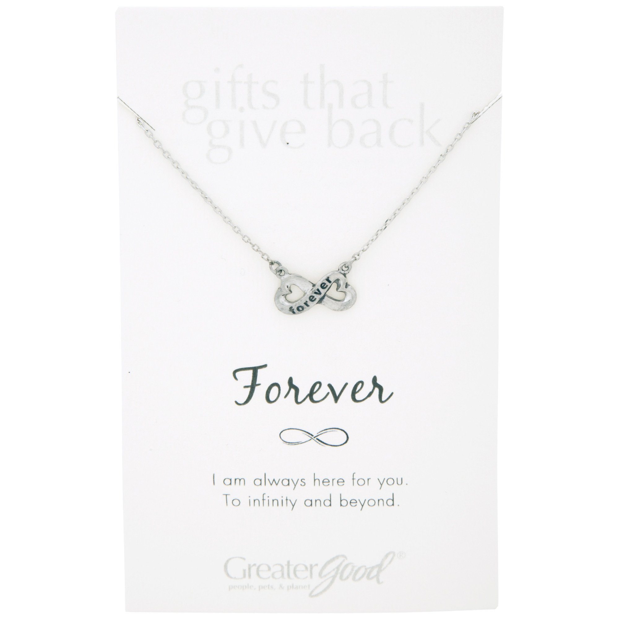 Infinite Strength of Love Pewter Necklace