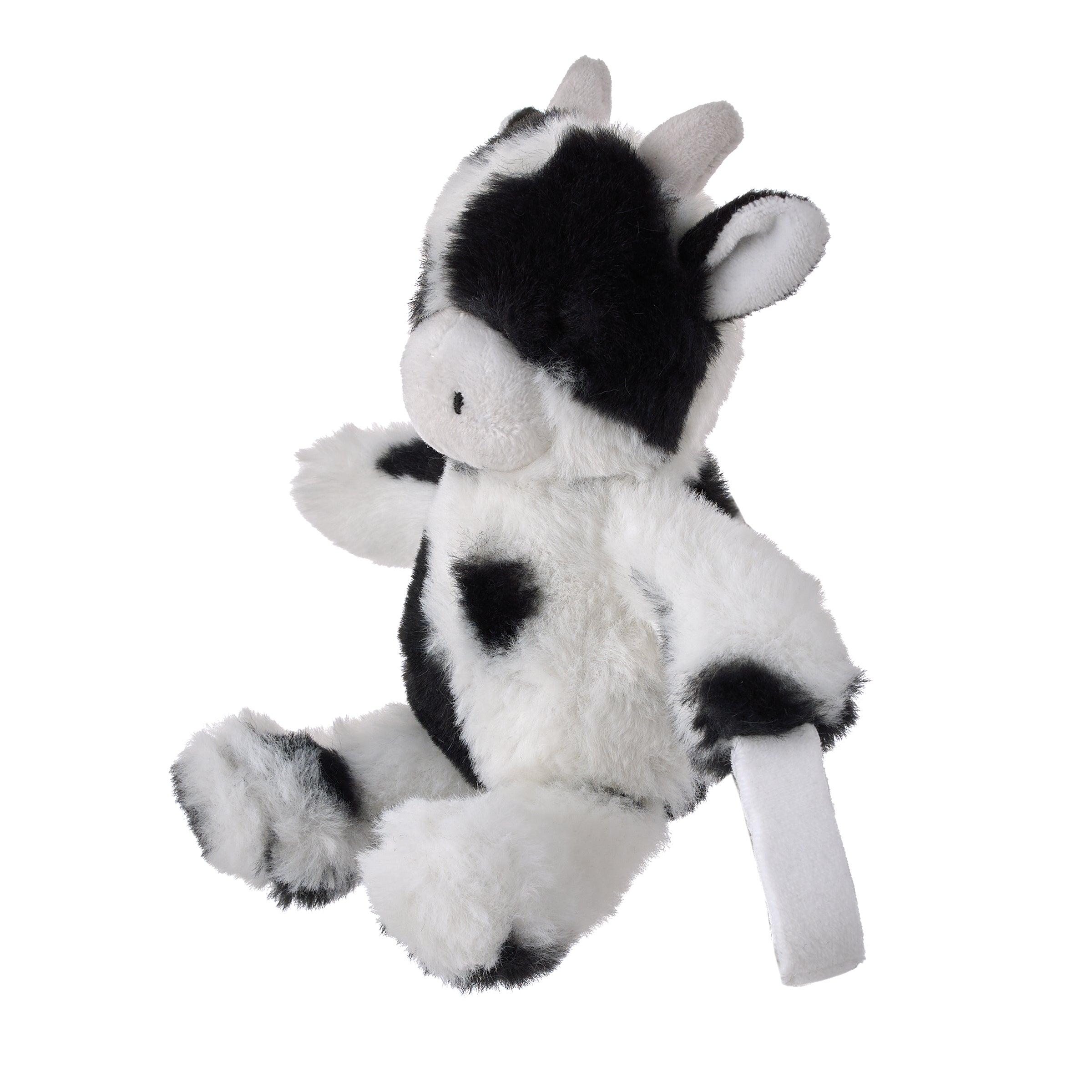 Cow Shaped Black and White Plush Pacifier Buddy
