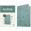 NLT Large Print Thinline Reference Bible, Filament Enabled Edition (Red Letter, Leatherlike, Floral/Teal, Indexed) - Imitation Leather