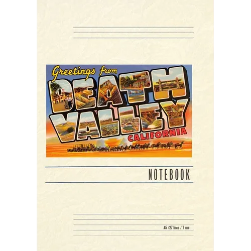 Vintage Lined Notebook Greetings from Death Valley, California - Paperback