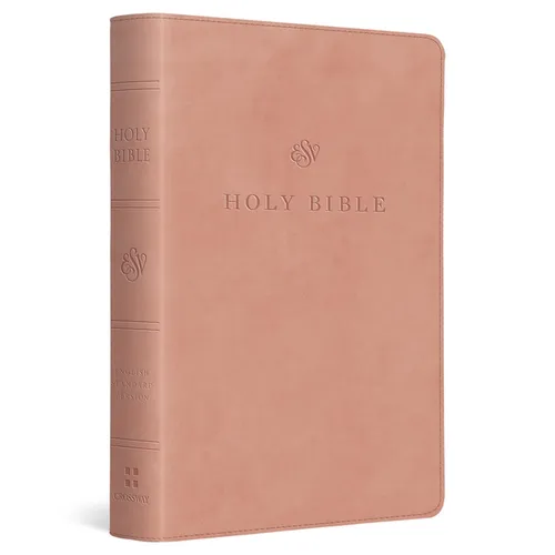 ESV Large Print Compact Bible, Red Letter (Trutone, Blush Rose) - Imitation Leather