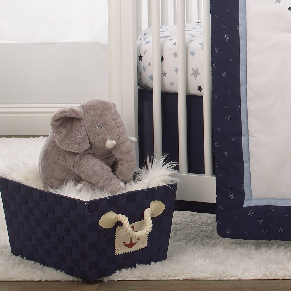 Shine On My Love - Boy Stars Navy, Light Blue and White Fitted Crib Sheet