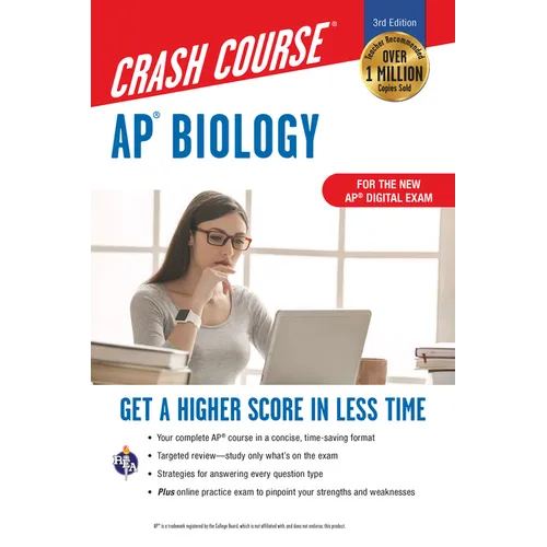 Ap(r) Biology Crash Course, Book + Online: Get a Higher Score in Less Time - Paperback