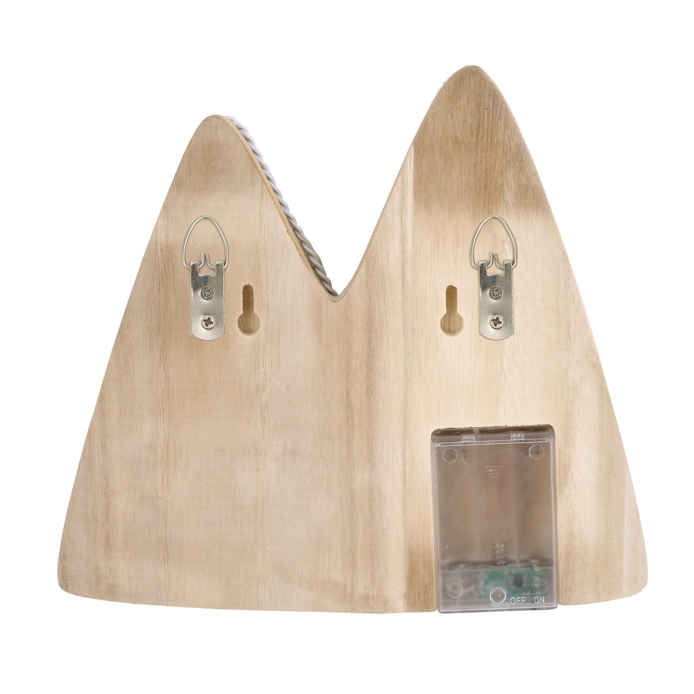 Mountain Shaped Lighted LED Natural Wood Wall Decor