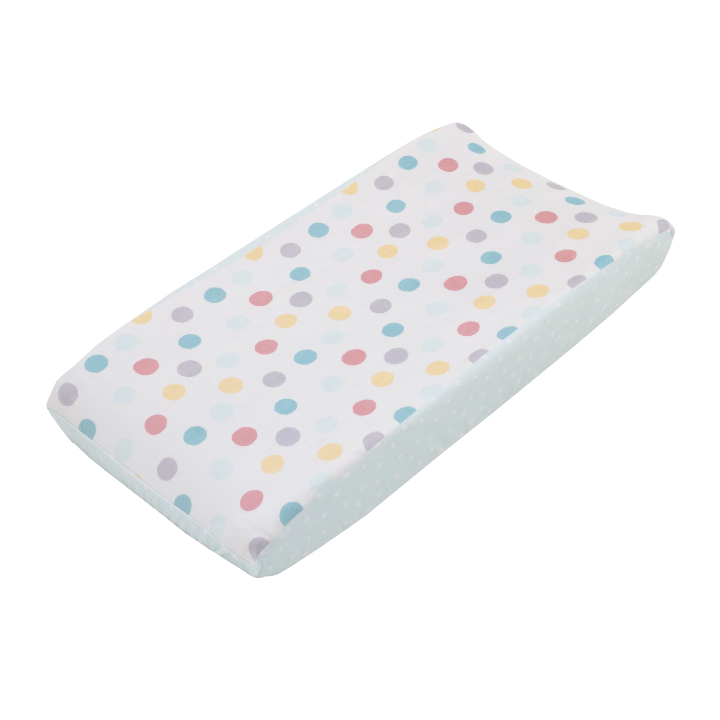 Little Love by NoJo "Be Happy" Multi Color Polka Dots 2 Piece Super Soft Changing Pad Covers