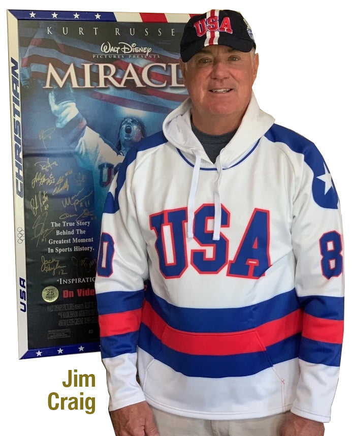 USA Hockey Miracle on Ice 1980 Authentic White Adult Hoodie