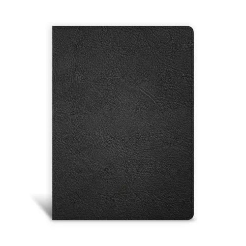 KJV Single-Column Wide-Margin Bible, Holman Handcrafted Collection, Black Premium Goatskin - Leather