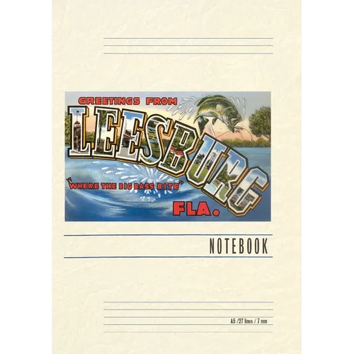 Vintage Lined Notebook Greetings from Leesburg, Florida - Paperback