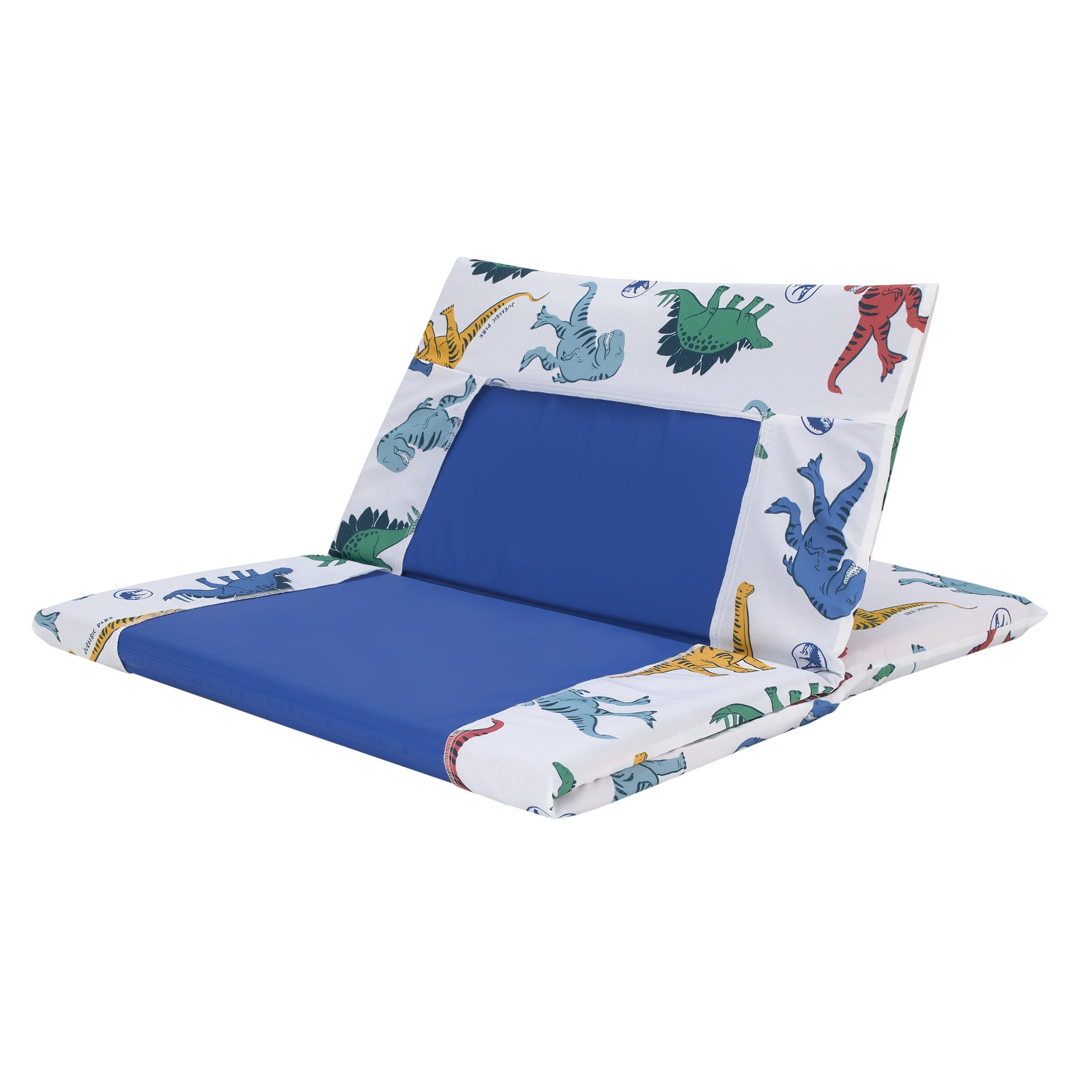 Jurassic World Wild and Free Blue, Green, and Yellow Dinosaur Preschool Nap Pad Sheet