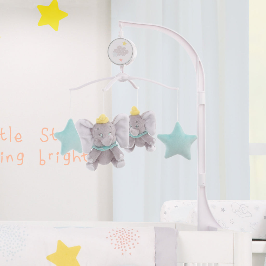 Dumbo - Shine Bright Little Star Aqua, Grey and Yellow Musical Mobile