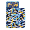 Warner Bros  Batman Blue, Grey, Yellow and Black Preschool Toddler Nap Mat with Pillow, Blanket and Name Tag