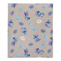Disney Stitch Gray, Blue, Aqua, and White Super Soft Plush Baby Blanket