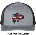 Jumping Fish American Flag UV Printed Hat Patch