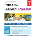 ILEARN Test Prep: Grade 7 English Language Arts Literacy (ELA) Practice Workbook and Full-length Online Assessments: Indiana Learning Evaluation Asses - Paperback