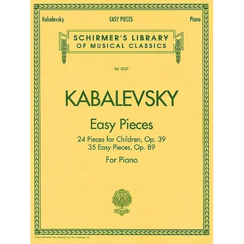 Easy Pieces: Schirmer Library of Classics Volume 2037 Piano Solo - Paperback