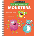 Brain Games - Sticker by Letter: Monsters + Jokes - Spiral