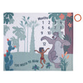 Jungle Book Green and White Too Much To Bear Super Soft Photo Op Milestone Baby Blanket